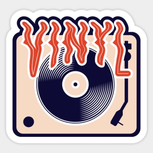 Vinyl Record Retro Old School Turntable Music Lover Sticker